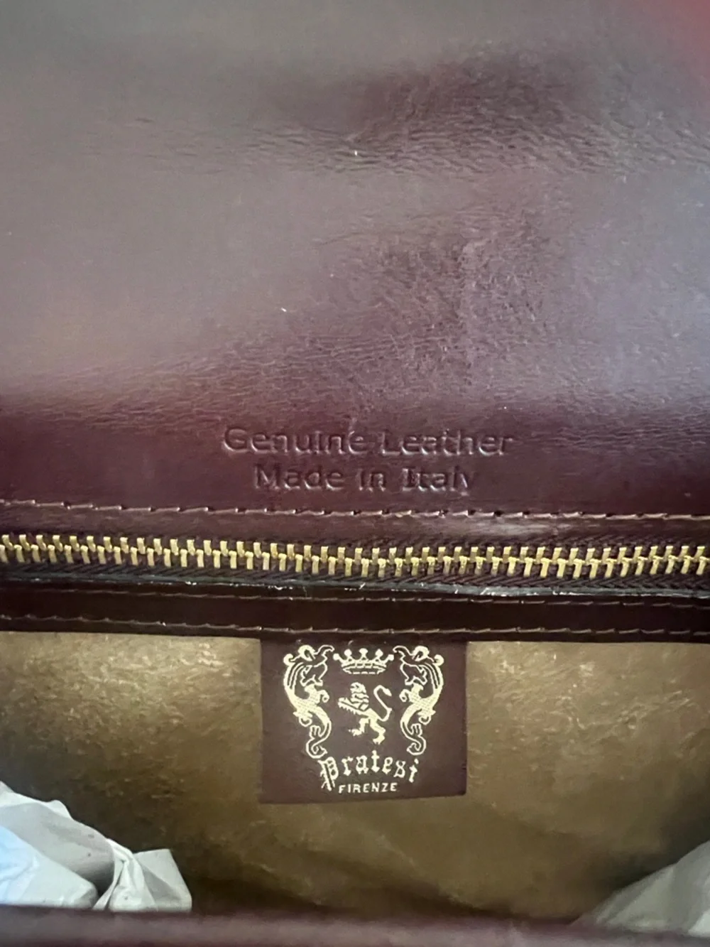 Pratesi- Made in Italy-Mini Castalia -Brown Raffia Crossbody with Bamboo Handle